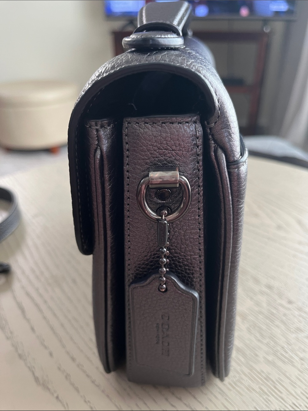Coach Cassie Crossbody / Metallic Graphite & Novelty Strap - Picture 5 of 17